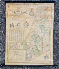 Load image into Gallery viewer, Genuine-Antique-Map-Map-of-the-Town-of-Wrentham-Norfolk-County-Massachusetts-1851-Walling-Maps-Of-Antiquity