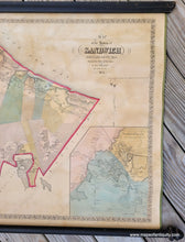 Load image into Gallery viewer, Antique-Map-of-the-Town-of-Sandwich-Barnstable-County-Mass-MA-Massachusetts-1857-Walling-1800s-19th-century-maps-of-Antiquity-rare-collectible-Cape-Cod