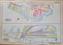 Load image into Gallery viewer, Genuine-Antique-Map-Plate-19-Charlestown---Two-maps-Part-of-Wards-3-5-Part-of-Wards-3-4-City-of-Boston-Boston-Ward-Maps--1912-Bromley-Maps-Of-Antiquity-1800s-19th-century
