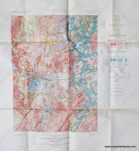 Load image into Gallery viewer, 1953 - Surficial Geology Of The Ayer Quadrangle Massachusetts Antique Map Genuine Vintage