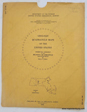 Load image into Gallery viewer, 1962 - Surficial Geology Of The Reading Quadrangle Massachusetts Antique Map Genuine Vintage