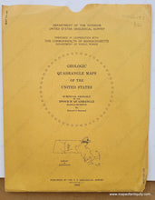 Load image into Gallery viewer, 1963 - Surficial Geology Of The Ipswich Quadrangle Massachusetts Antique Map Genuine Vintage