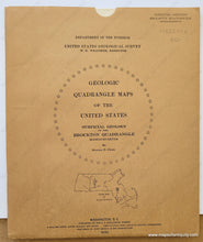 Load image into Gallery viewer, 1950 - Surficial Geology Of The Brockton Quadrangle Massachusetts Antique Map Genuine Vintage