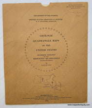 Load image into Gallery viewer, 1950 - Bedrock Geology Of The Brockton Quadrangle Massachusetts Antique Map Genuine Vintage