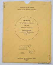Load image into Gallery viewer, 1959 - Surficial Geology Of The Wilmington Quadrangle Massachusetts Antique Map Genuine Vintage