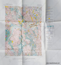 Load image into Gallery viewer, 1958 - Surficial Geology Of The Lawrence Quadrangle Massachusetts Antique Map Genuine Vintage