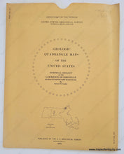 Load image into Gallery viewer, 1958 - Surficial Geology Of The Lawrence Quadrangle Massachusetts Antique Map Genuine Vintage