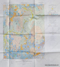 Load image into Gallery viewer, 1960 - Geology Of The Bridgewater Quadrangle Massachusetts Antique Map Genuine Vintage