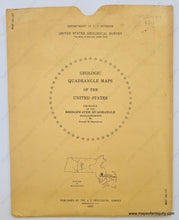 Load image into Gallery viewer, 1960 - Geology Of The Bridgewater Quadrangle Massachusetts Antique Map Genuine Vintage