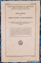 Load image into Gallery viewer, Genuine-Antique-Booklet-with-Maps-Soil-Map-Essex-County-Massachusetts-1925-US-Dept-of-Agriculture-Maps-Of-Antiquity