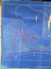 Load image into Gallery viewer, Blueprint style map with red markings showing part of Plymouth, MA. Genuine-Antique-Map-Plan-of-Cottage-Lots-at-Manomet-Bluffs-So-Plymouth-Mass--1920-Brine-Hugo-Bufford-Maps-Of-Antiquity