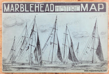 Load image into Gallery viewer, Paper cover of folded map. Blue-green with sailboats