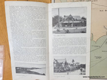 Load image into Gallery viewer, Original printed color tan for land and blue for water. Genuine-Antique-booklet-with-Map-Map-Showing-Route-of-the-New-Bedford-Marthas-Vineyard-and-Nantucket-Steamboat-Co.-1900-Rand-Avery-Supply-Co.-Maps-Of-Antiquity