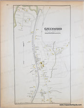 Load image into Gallery viewer, ANtique map of part of wakefield showing streets and buildings with original hand-coloring in tones of yellow, green, pink
