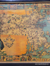 Load image into Gallery viewer, 1930 - Map of Massachusetts, The Old Bay State - Genuine Antique Map