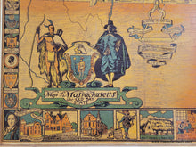 Load image into Gallery viewer, 1930 - Map of Massachusetts, The Old Bay State - Genuine Antique Map