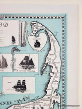 Load image into Gallery viewer, 1936 - Cape Cod - Genuine Antique Map