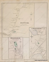 Load image into Gallery viewer, 1876 - Cohasset (Double-Sided Page With Town Of Also Dover Bellingham And North Bellingham) (Ma)