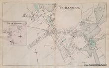 Load image into Gallery viewer, 1876 - Cohasset (Double-Sided Page With Town Of Also Dover Bellingham And North Bellingham) (Ma)