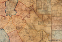 Load image into Gallery viewer, 1857 - Map Of The County Plymouth Massachusetts Antique Genuine Wall