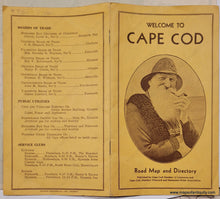 Load image into Gallery viewer, Antique-Folding-Road-Map-Without-Cover-Welcome-to-Cape-Cod-Road-Map-and-Directory-Cape-Cod-General-Road-Map-c.-1930s-Cape-Cod-Chamber-of-Commerce-Maps-Of-Antiquity