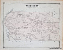 Load image into Gallery viewer, Antique hand-colored map. Colored in tones of pink.