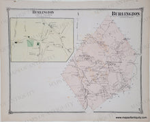 Load image into Gallery viewer, 1875 - Double-sided map: Burlington / Woburn (MA) - Antique Map