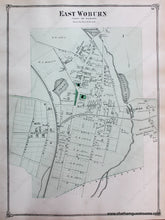 Load image into Gallery viewer, 1875 - Double-Sided Page With Several Maps: East Woburn (Center) North Cummingsville (Ma) Antique
