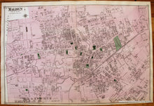 Load image into Gallery viewer, 1875 - Malden (Ma) Antique Map Genuine Hand-Colored