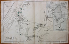Load image into Gallery viewer, Antique-Map-Sharon-antique-map-(Center)-and-Sharon-Heights-antique-map-Massachusetts-Maps-of-Antiquity