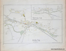 Load image into Gallery viewer, Antique map with original colors of yellow, pink, blue, and green.