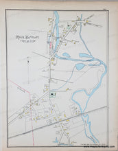 Load image into Gallery viewer, Antique map with original colors of yellow, pink, blue, and green. Rock Bottom Stow MA