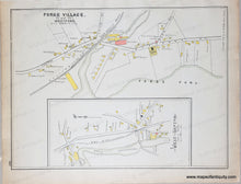 Load image into Gallery viewer, 1889 - Double-sided map: Groton Village, verso Town of Groton and Forge Village in Westford (MA) - Antique Map