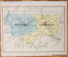 Load image into Gallery viewer, 1889 - Townsend Verso Dunstable And Tyngsborough (Ma) Antique Map Genuine Hand-Colored