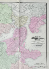 Load image into Gallery viewer, Antique-Hand-Colored-Map-Map-of-Boston-1875-Greater-Boston-Vicinity-Dorchaester-Roxbury-Brookline-Brighton-Cambridge-Charlestown-Somerville-Jamaica-Plain-East-Boston-US-Massachusetts-Towns-and-Cities-1875-Sampson-and-Davenport-Maps-Of-Antiquity