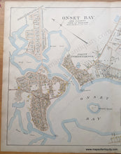 Load image into Gallery viewer, 1903 - Onset Bay (Ma) Antique Map Genuine Hand-Colored