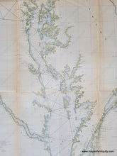 Load image into Gallery viewer, 1855 - Chesapeake Bay Sketch C Section No. Iii Antique Chart Genuine Report