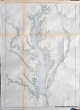 Load image into Gallery viewer, Hand-Colored-Antique--Nautical-Chart-Chesapeake-Bay-Sketch-C-Section-No.-III***********-Mid-Atlantic-Delaware-1875-U.S.-Coast-Survey-Maps-Of-Antiquity