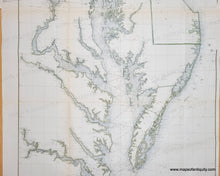Load image into Gallery viewer, 1879 - Chesapeake Bay, Sketch C, Section No. III - Antique Chart
