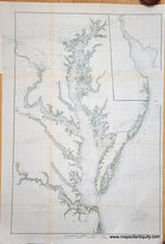 Load image into Gallery viewer, 1879 - Chesapeake Bay, Sketch C, Section No. III - Antique Chart