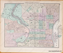 Load image into Gallery viewer, Antique-Hand-Colored-Map-Pennsylvania-Philadelphia-Gray's-Atlas-City-of-Baltimore-United-States-Maryland-1874-Gray-Maps-Of-Antiquity