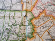 Load image into Gallery viewer, 1907 - Pennsylvania Folding Map By The Scarborough Company Antique Printed-Color Genuine