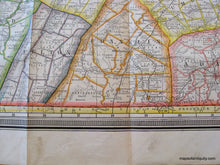 Load image into Gallery viewer, 1907 - Pennsylvania Folding Map By The Scarborough Company Antique Printed-Color Genuine