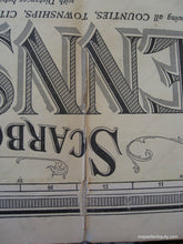 Load image into Gallery viewer, 1904 - Pennsylvania Folding Map By The Scarborough Company Antique Printed-Color Genuine