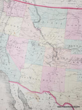 Load image into Gallery viewer, 1872 - Map of the United States and Territories - Antique Map