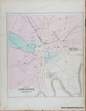 Load image into Gallery viewer, map original color in tones of pink, green, yellow, and orange Antique-Map-Of-The-Compact-Portions-Philadelphia-And-Camden-Verso-City-Lancaster-Allentown-Antique-1872-Pennsylvania-PA