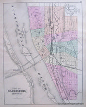 Load image into Gallery viewer, Antique-Hand-Colored-Map-City-of-Harrisburg-Dauphin-Co.-City-of-Williamsport-Lycoming-Co.--United-States-Mid-Atlantic-1872-Walling-and-Gray-Maps-Of-Antiquity