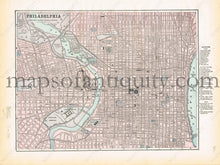 Load image into Gallery viewer, 1894 - Pennsylvania Verso: Philadelphia And Maryland Delaware Antique Map Genuine Printed-Color