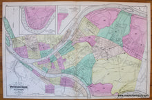 Load image into Gallery viewer, Antique-Map-Pittsburgh-Allegheny-Scranton-Wilkesbarre-Pennsylvania-Waling-Gray-1872-19th-century-1800s-Maps-of-Antiquity