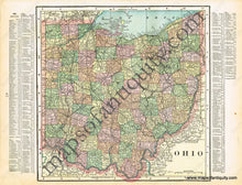 Load image into Gallery viewer, 1900 - Pennsylvania Verso: Ohio And Indiana Antique Map Genuine Printed-Color